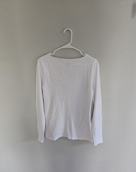 J Crew White Artist Long Sleeve Tee Shirt Size S - Picture 2 of 4